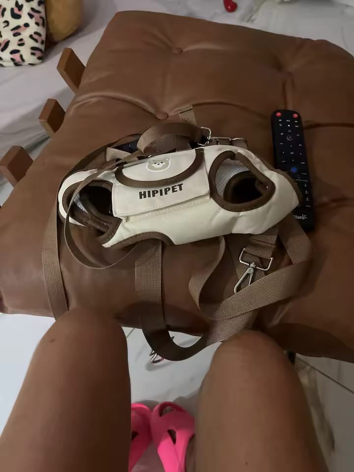 Customer photo review of Arnés de Transporte para Perros Pequeños
