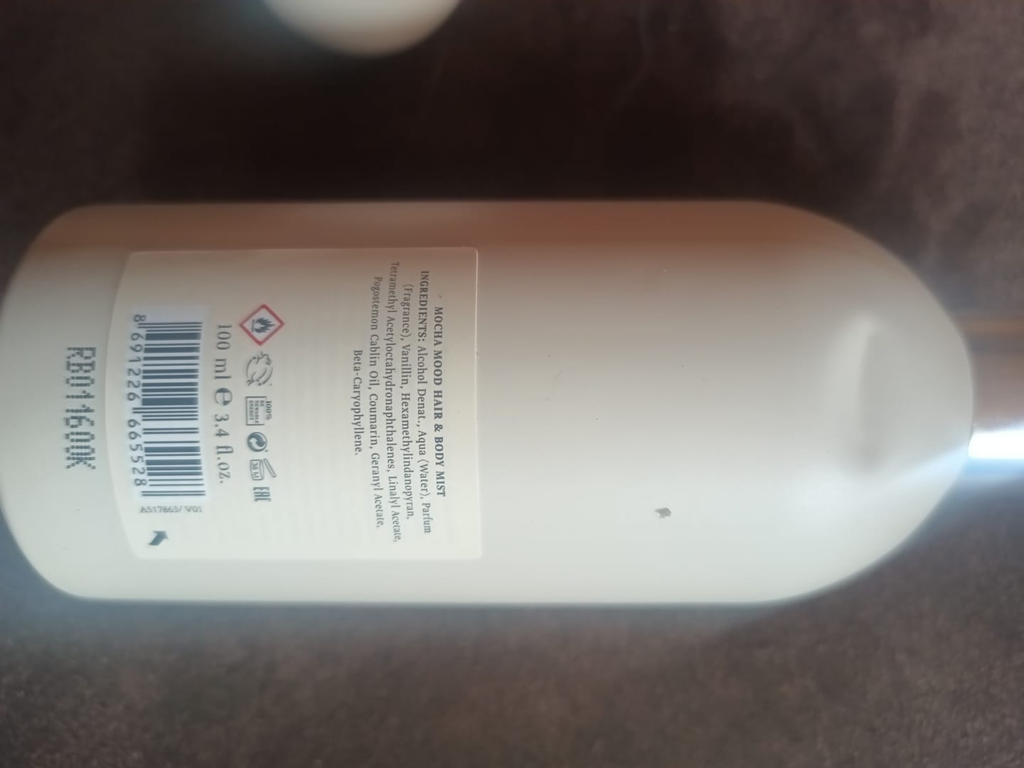Customer photo review of Mocha Mood Hair & Body Mist 100ml