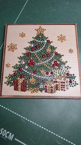 Customer photo review of Christmas Pearl Diamond Painting Kit with Frame