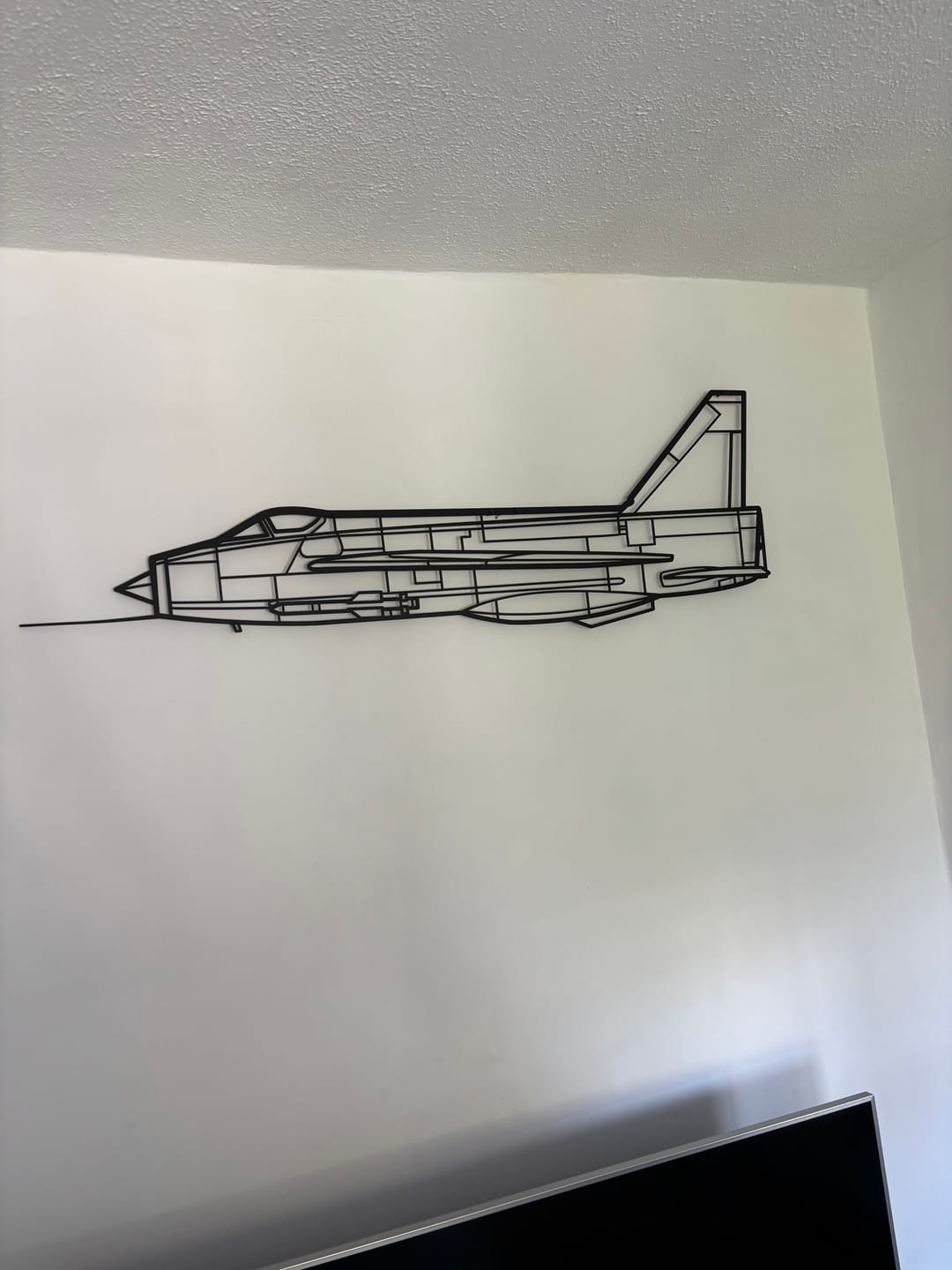Customer photo review of Lightning F6 Silhouette Metal Wall Art