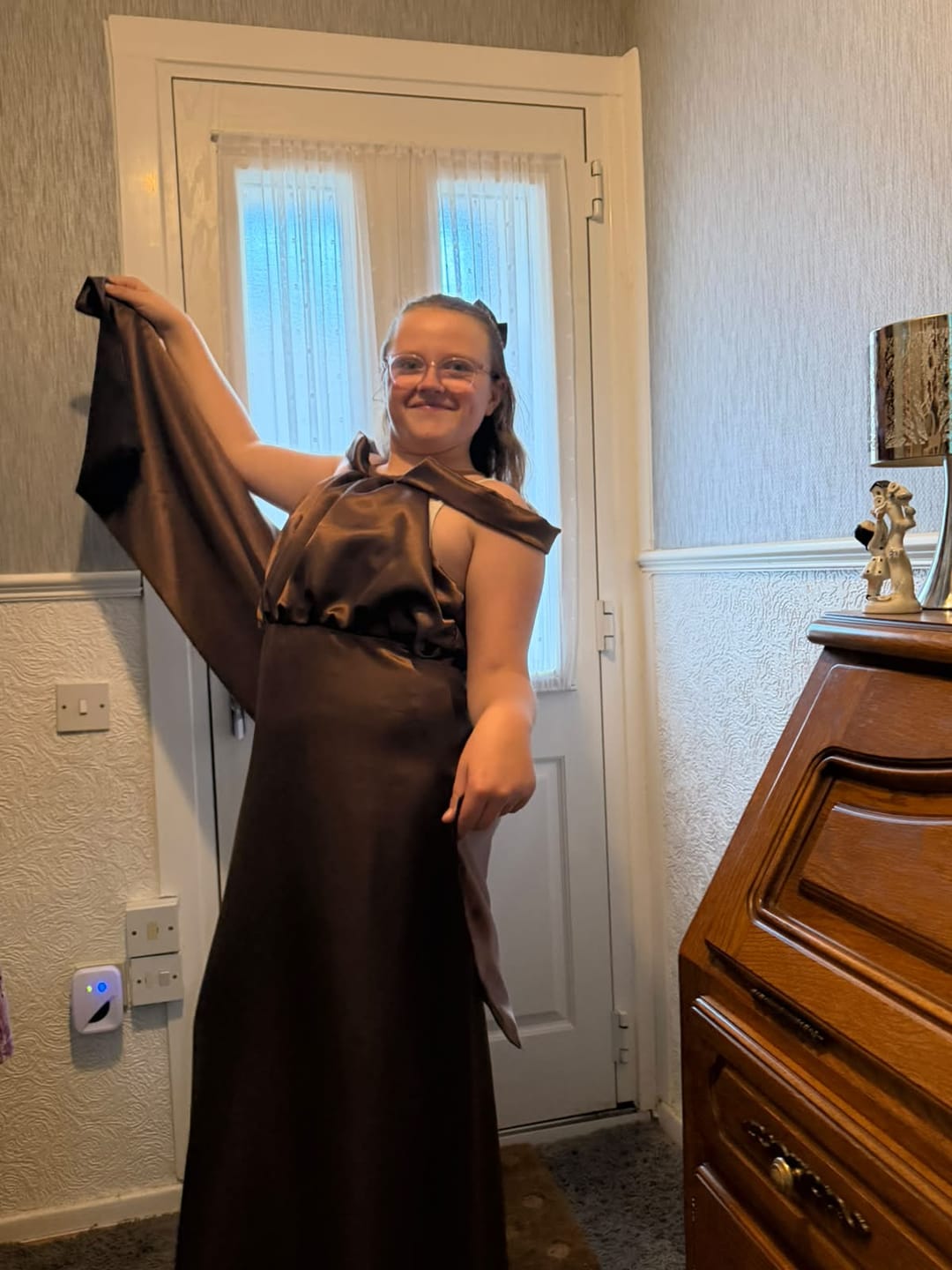 Customer photo review of Liquid Satin Fabric