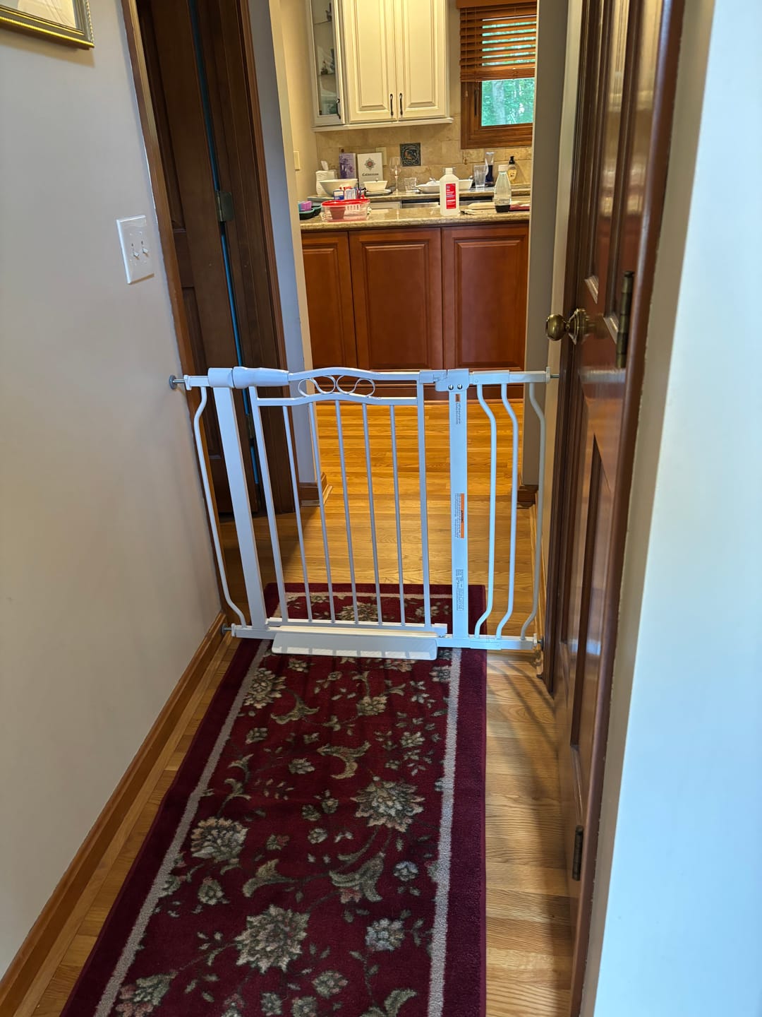 Customer photo review of FairyBaby Arch-Shaped Walk Through Baby Gate With 23.5" Extra Wide Walk Through Door