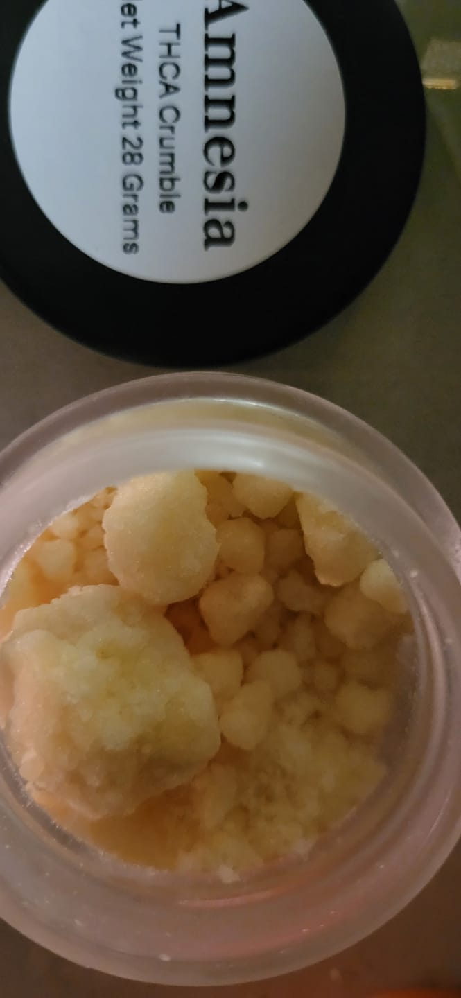 Customer photo review of Amnesia | THCA Crumble