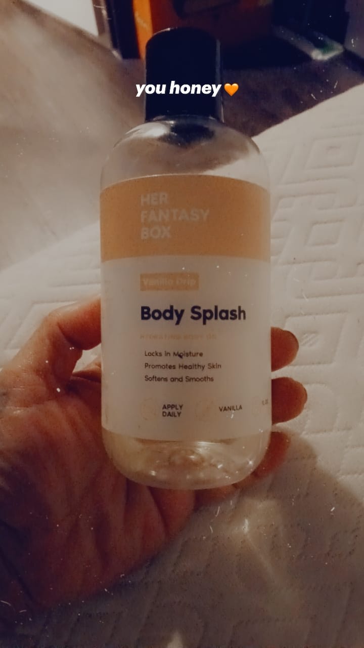 Customer photo review of Body Splash - Skin Smoothing Body Oil (Vanilla Drip)