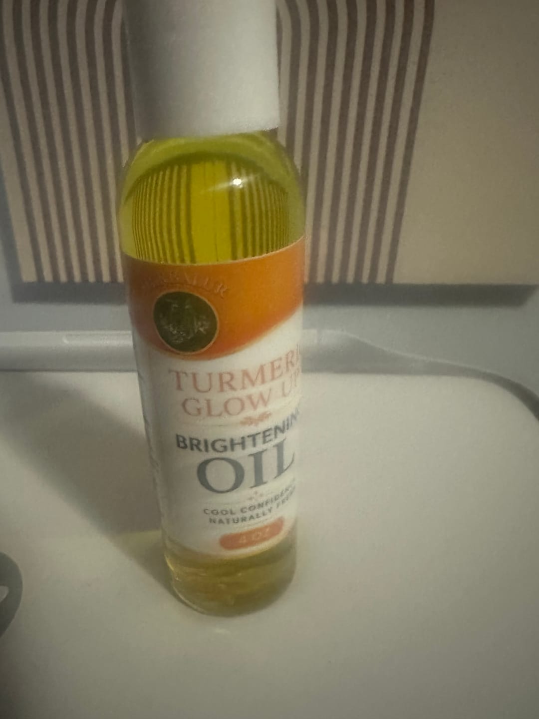 Customer photo review of Turmeric Glow Up Brightening Oil