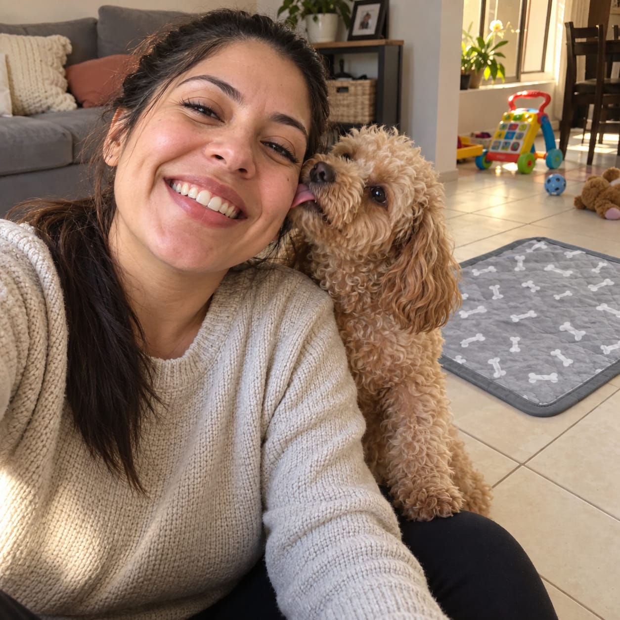 Customer photo review of PawSpot™ — El último tapete para pipí que comprarás