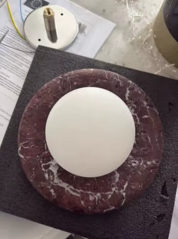 Customer photo review of Rosso | Marble Wall Lamp