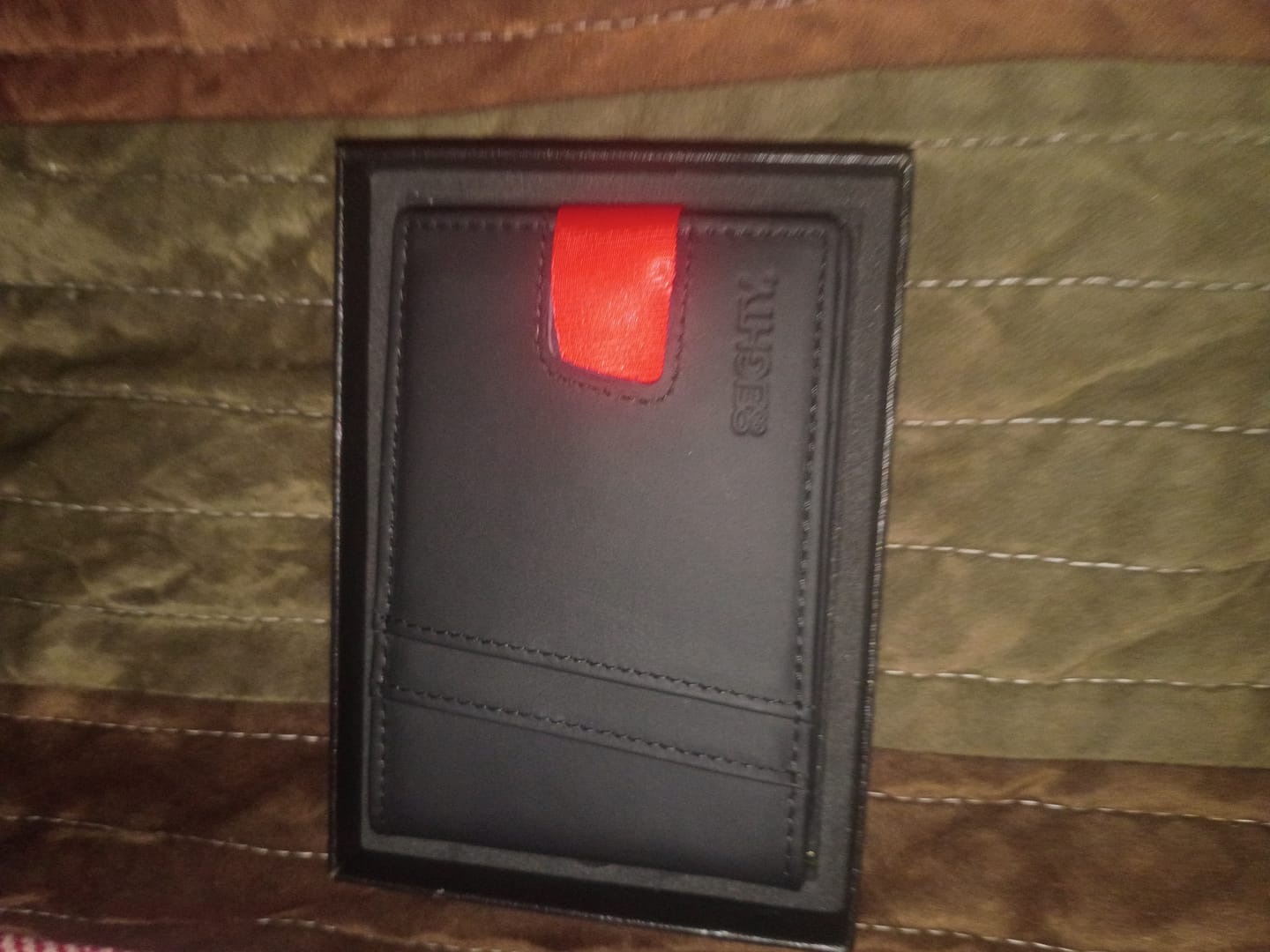 Customer photo review of 80Eighty® Matte Black Leather Wallet