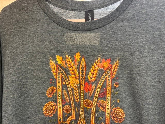 Customer photo review of Autumn Tryzub T-Shirt