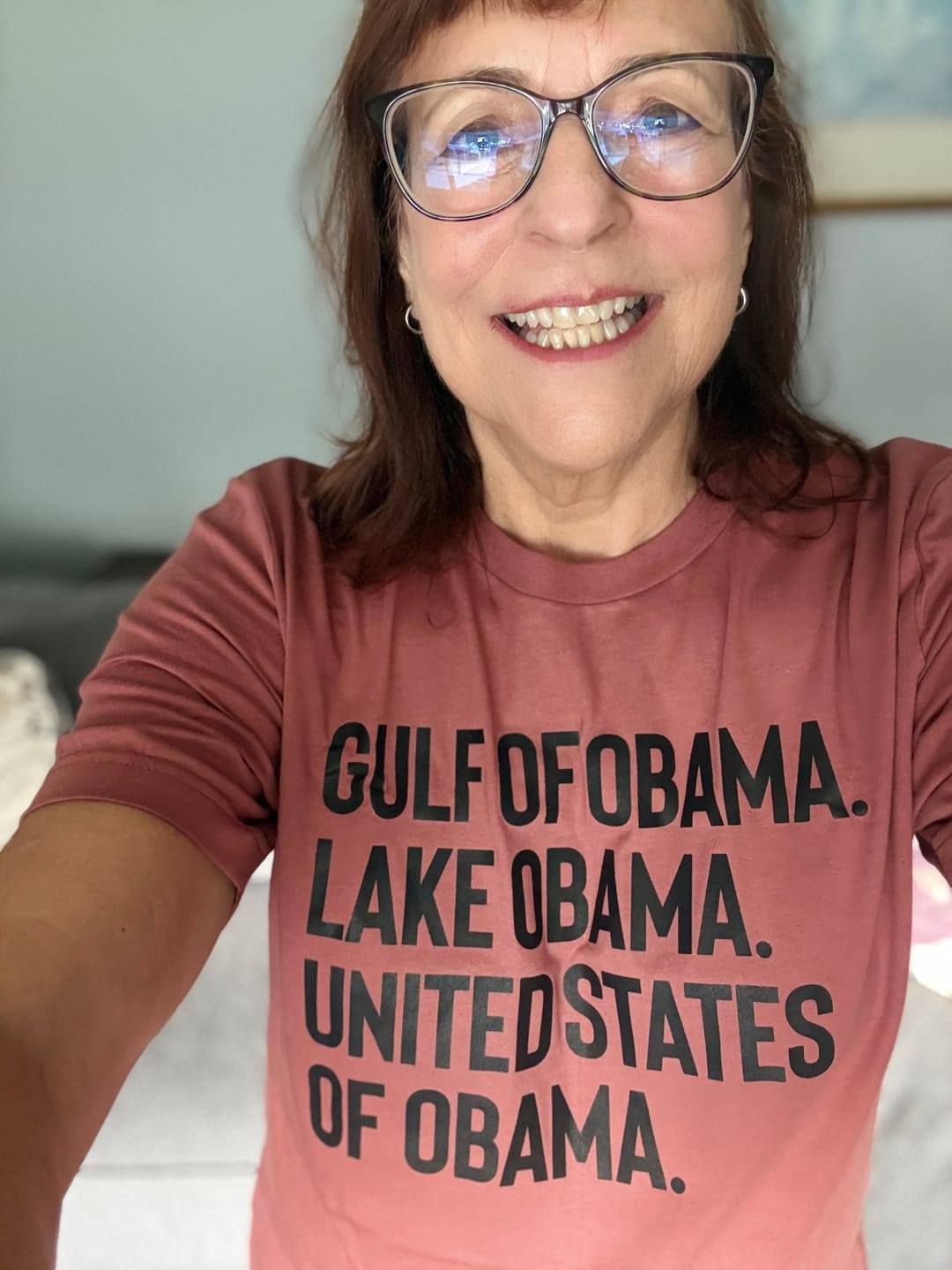 Customer photo review of Gulf of Obama. Lake Obama. The United States of Obama Unisex Tee
