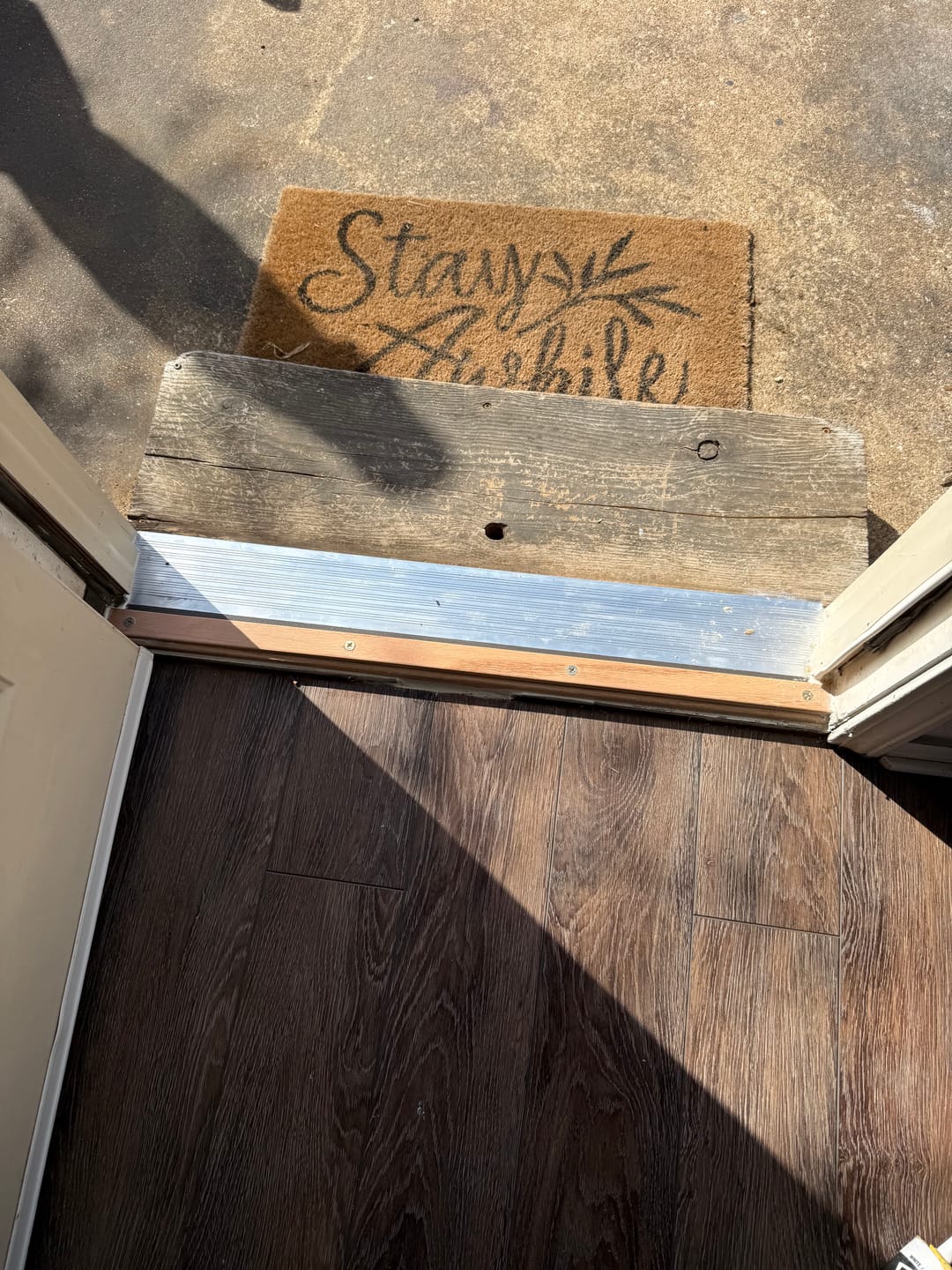 Customer photo review of 32" x 6" Inswing Threshold