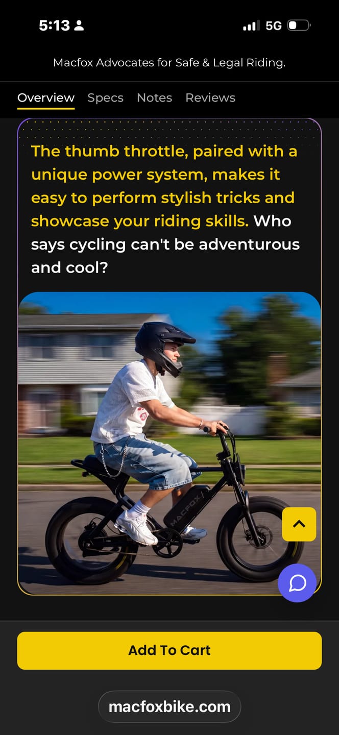 Customer photo review of Macfox X1S Commuter E-bike