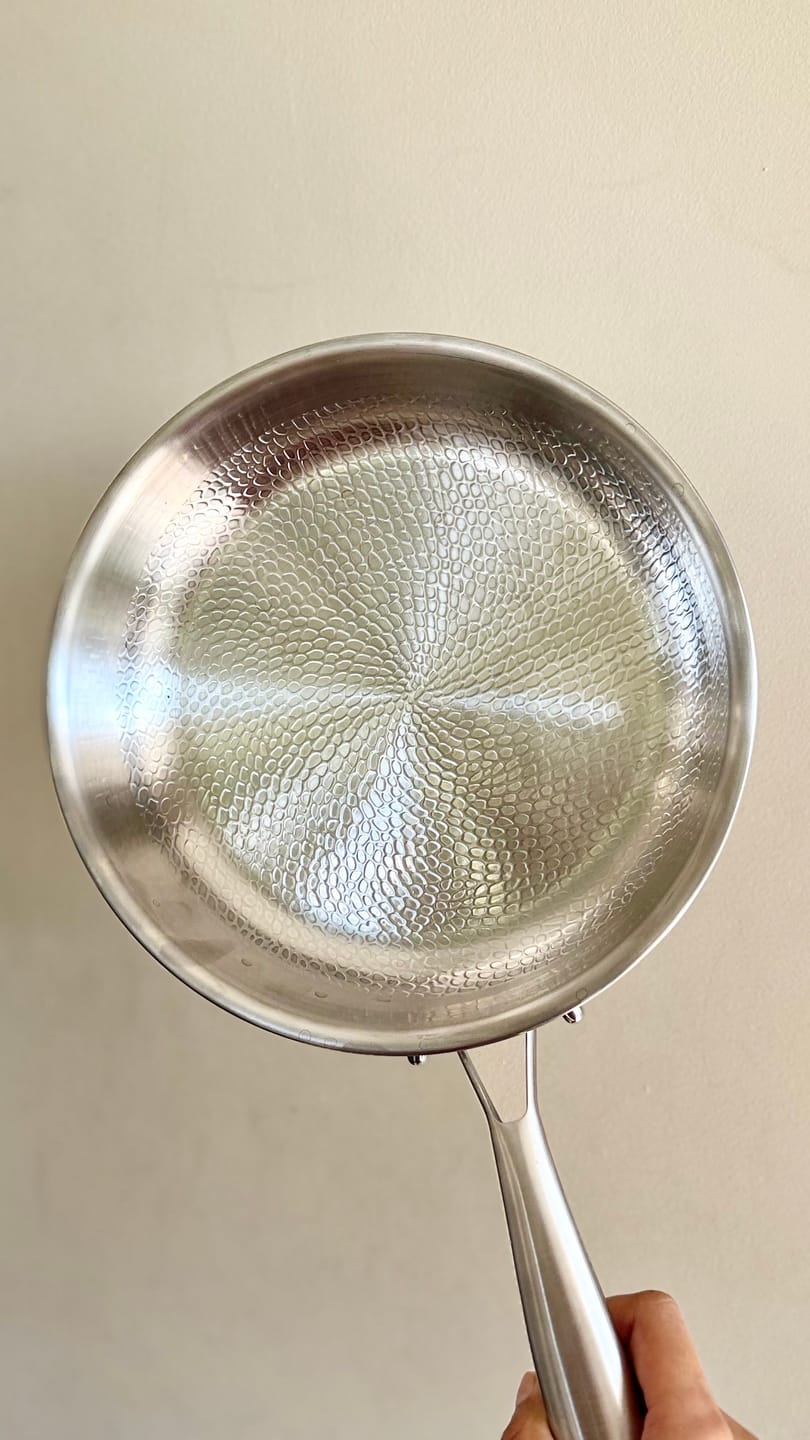 Customer photo review of Hand-Hammered Titanium Pan