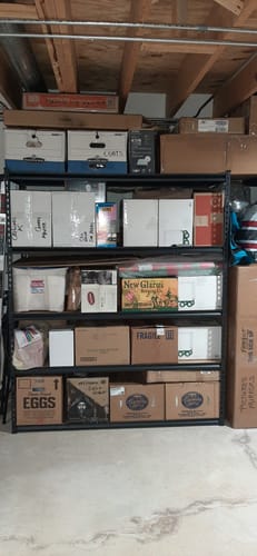 Customer photo review of REIBII 60″W Heavy Duty Metal Shelving Unit, Adjustable Shelves for Storage, Rust-Proof Shelving for Garage, Industrial, Warehouse, Basement & Workshop