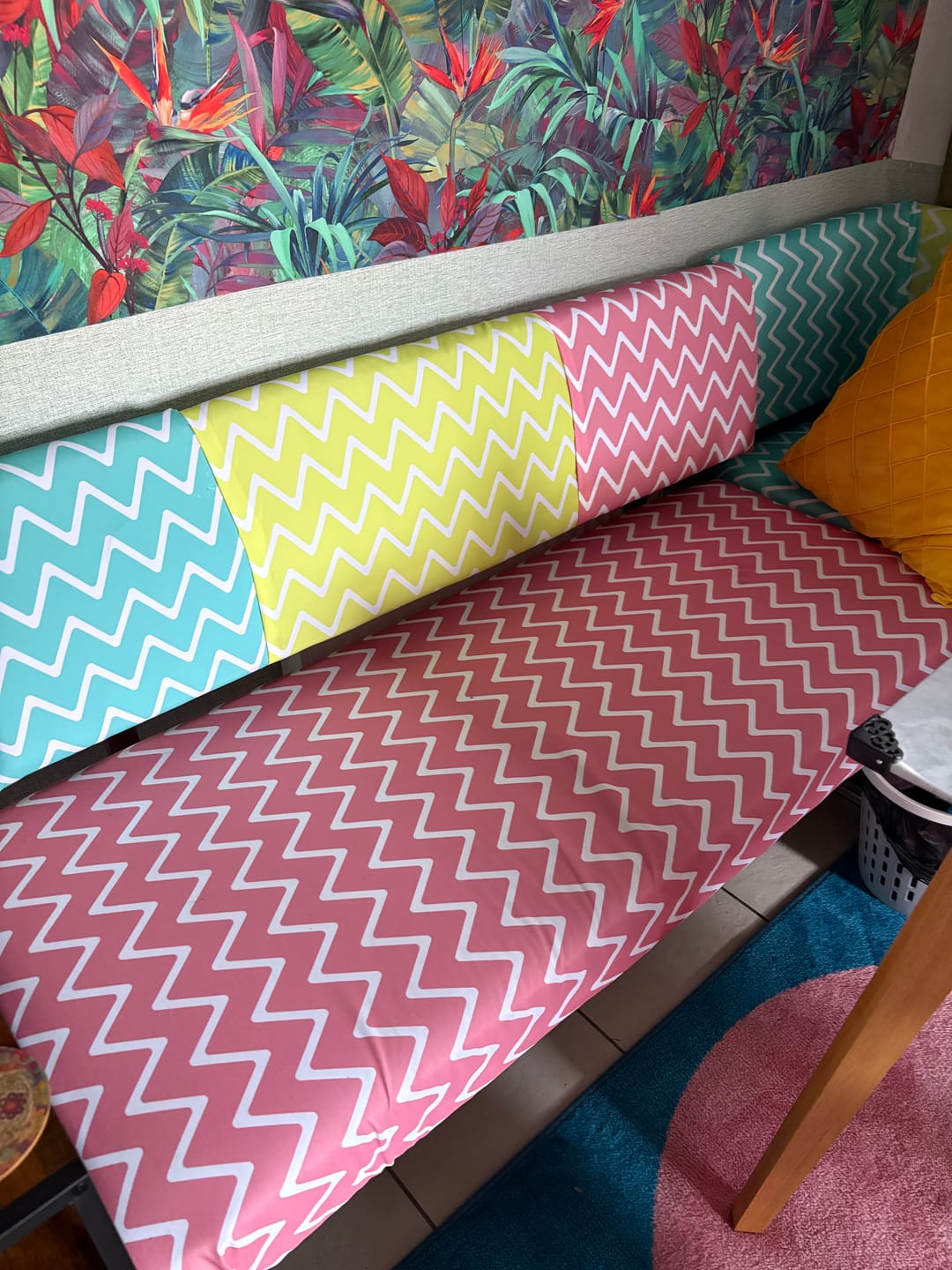Customer photo review of Chevron Print Water Resistant Fabric