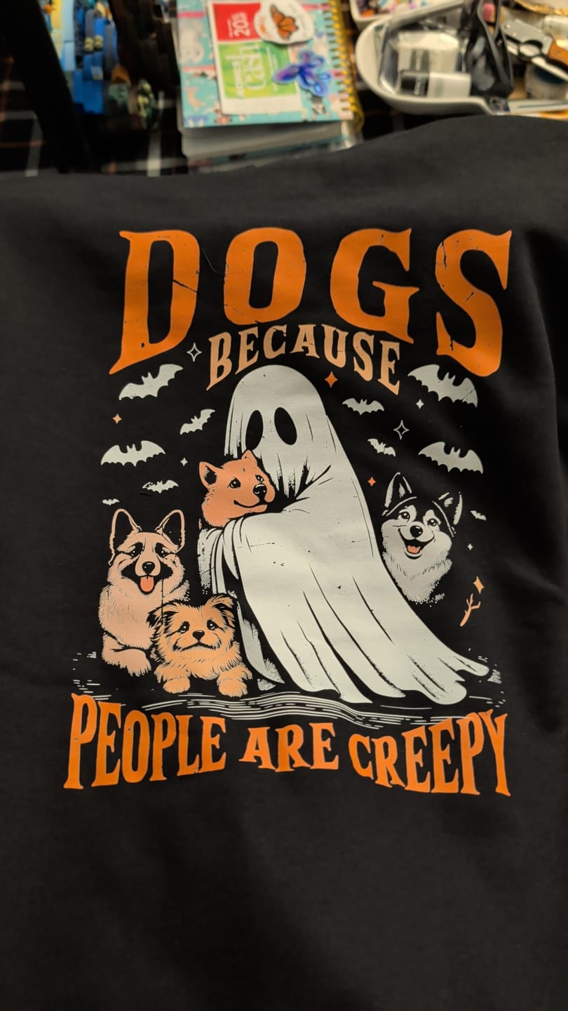 Customer photo review of Creepy Canines (Adult Crewneck)