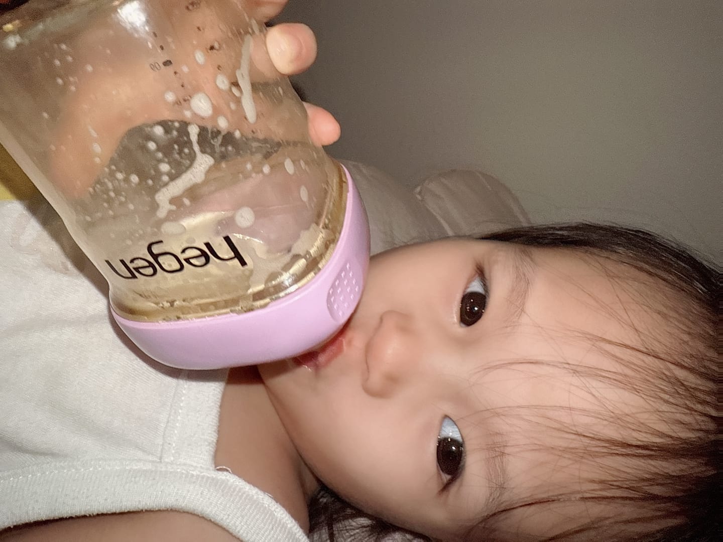 Customer photo review of Hegen Nipple Thick Feed, 2-Pack (For thickened liquids)