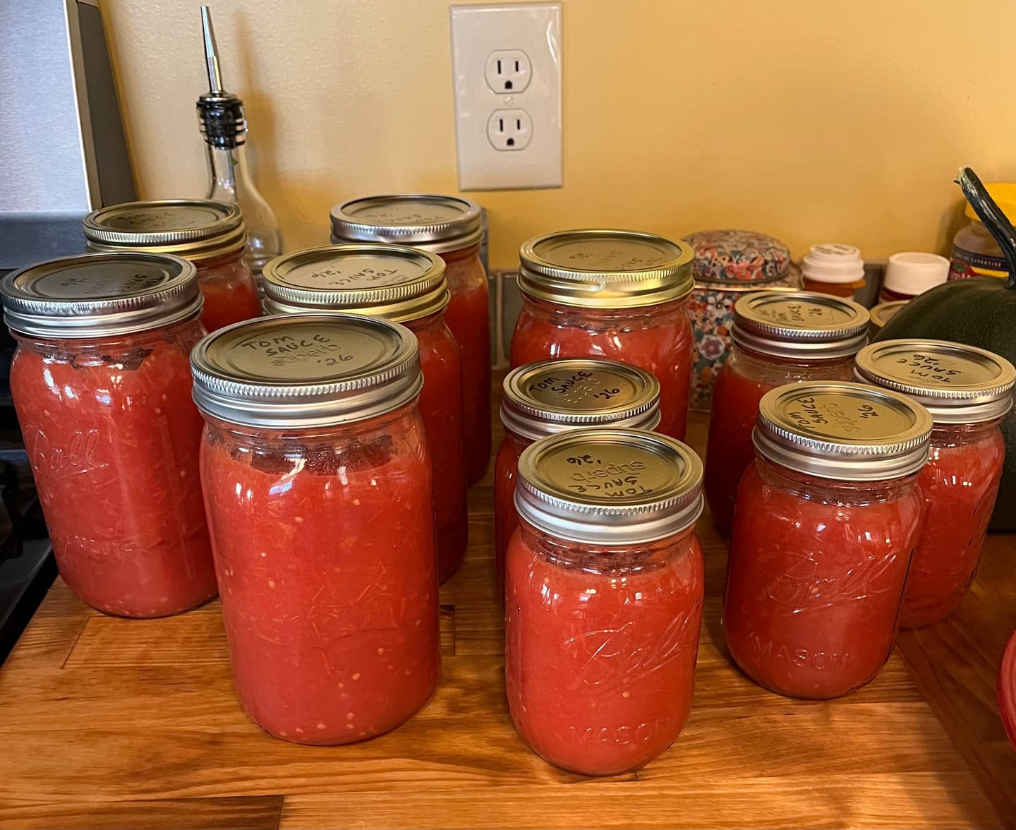 Customer photo review of Bulk Regular Mouth Canning Lids – 156 Pack