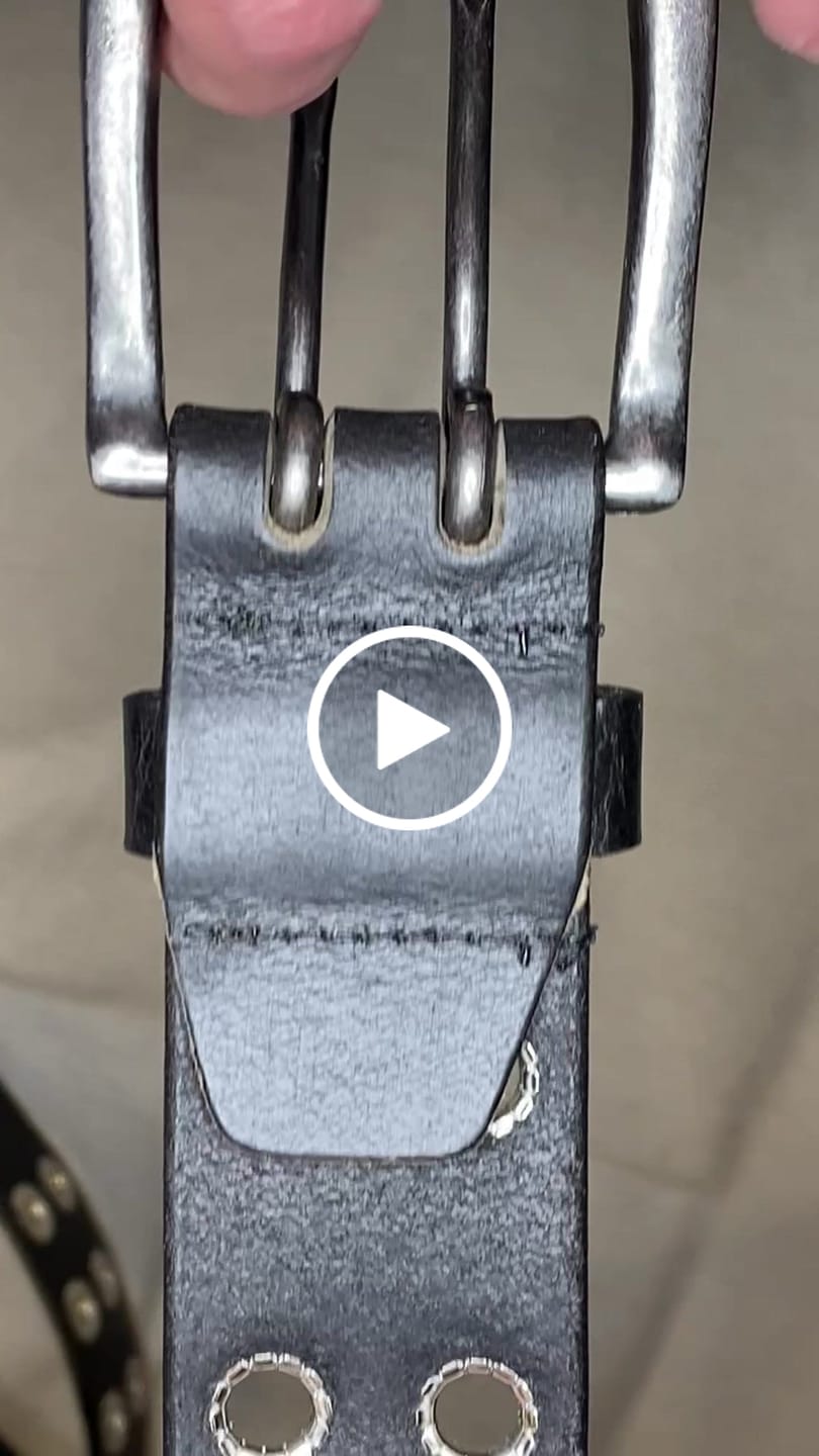 Customer video review of Brixton - Black Double Grommet 100 % Full Grain Leather Belt