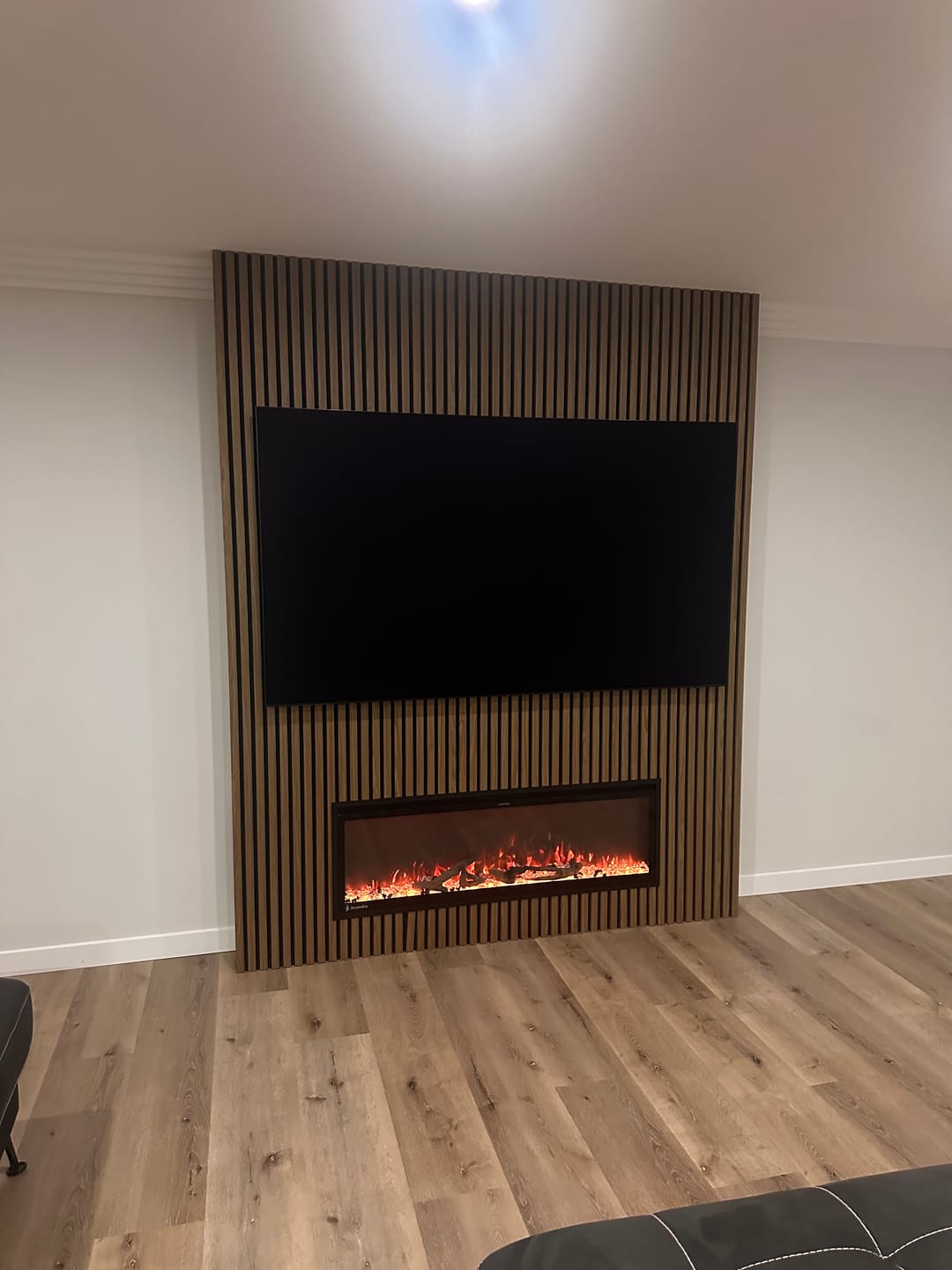 Customer photo review of Walnut | Acoustic Panel (Black Felt) 2.8M
