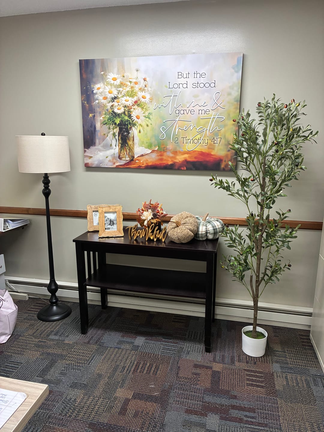 Customer photo review of But the Lord Stood With Me and Gave Me Strength 2 Timothy 4:17 Canvas Wall Art