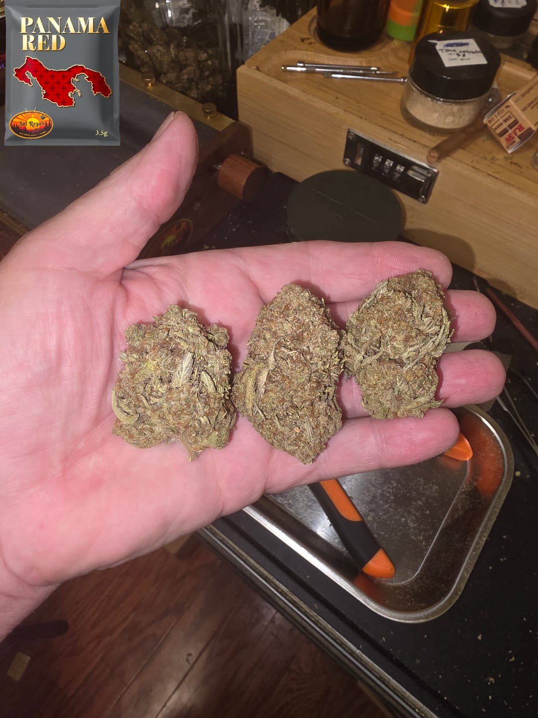 Customer photo review of Panama Red THCA Flower