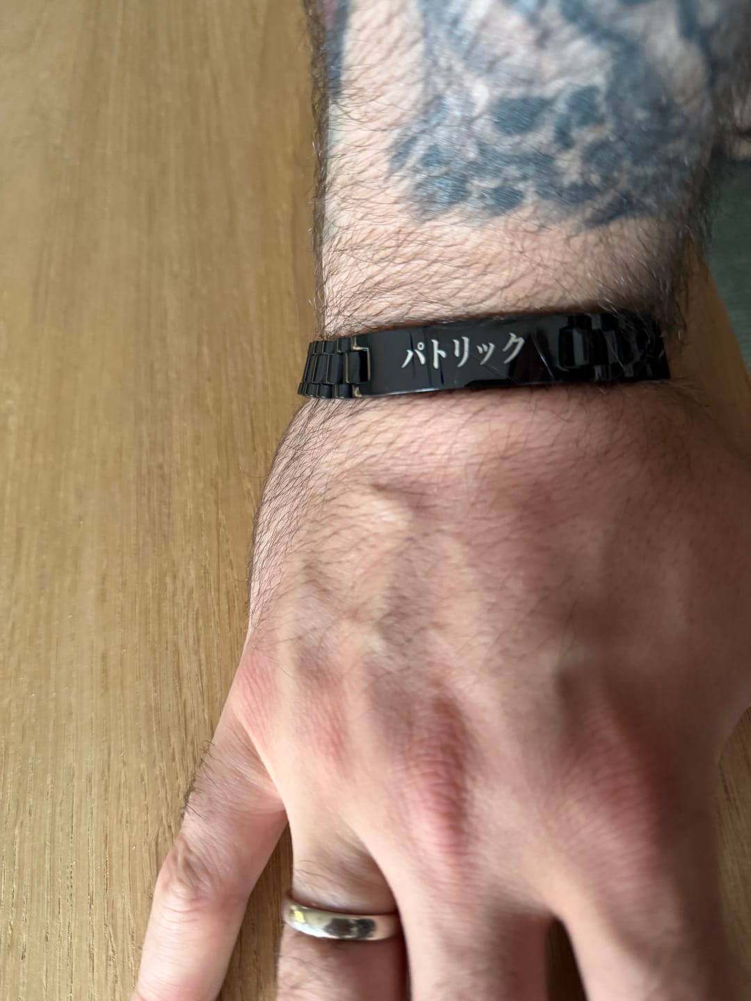 Customer photo review of Bracelet Japonais Personnalisé Homme