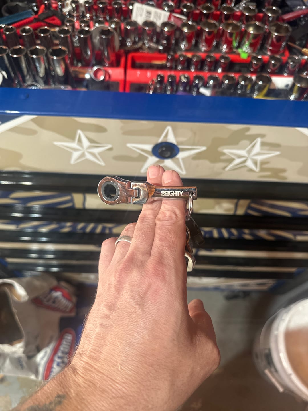 Customer photo review of 80Eighty® 10mm Wrench Keychain