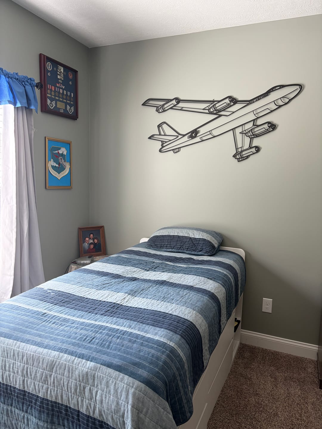 Customer photo review of Your Custom Aircraft Silhouette Metal Wall Art