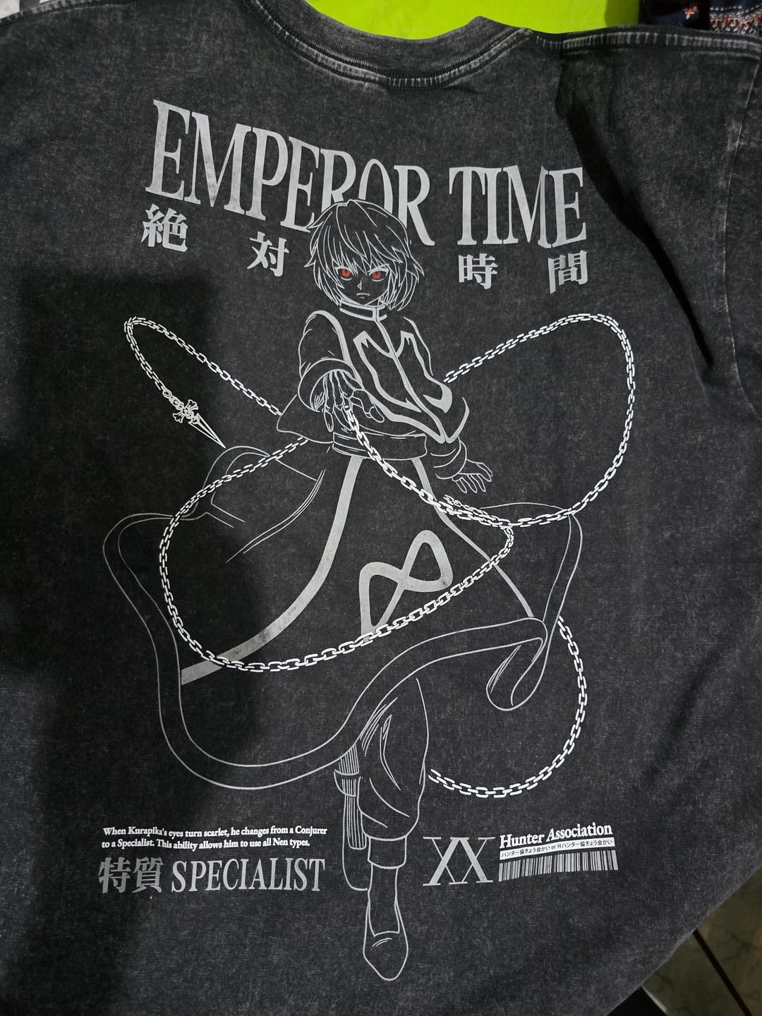 Customer photo review of Camisa Kurapika - Hunter X Hunter