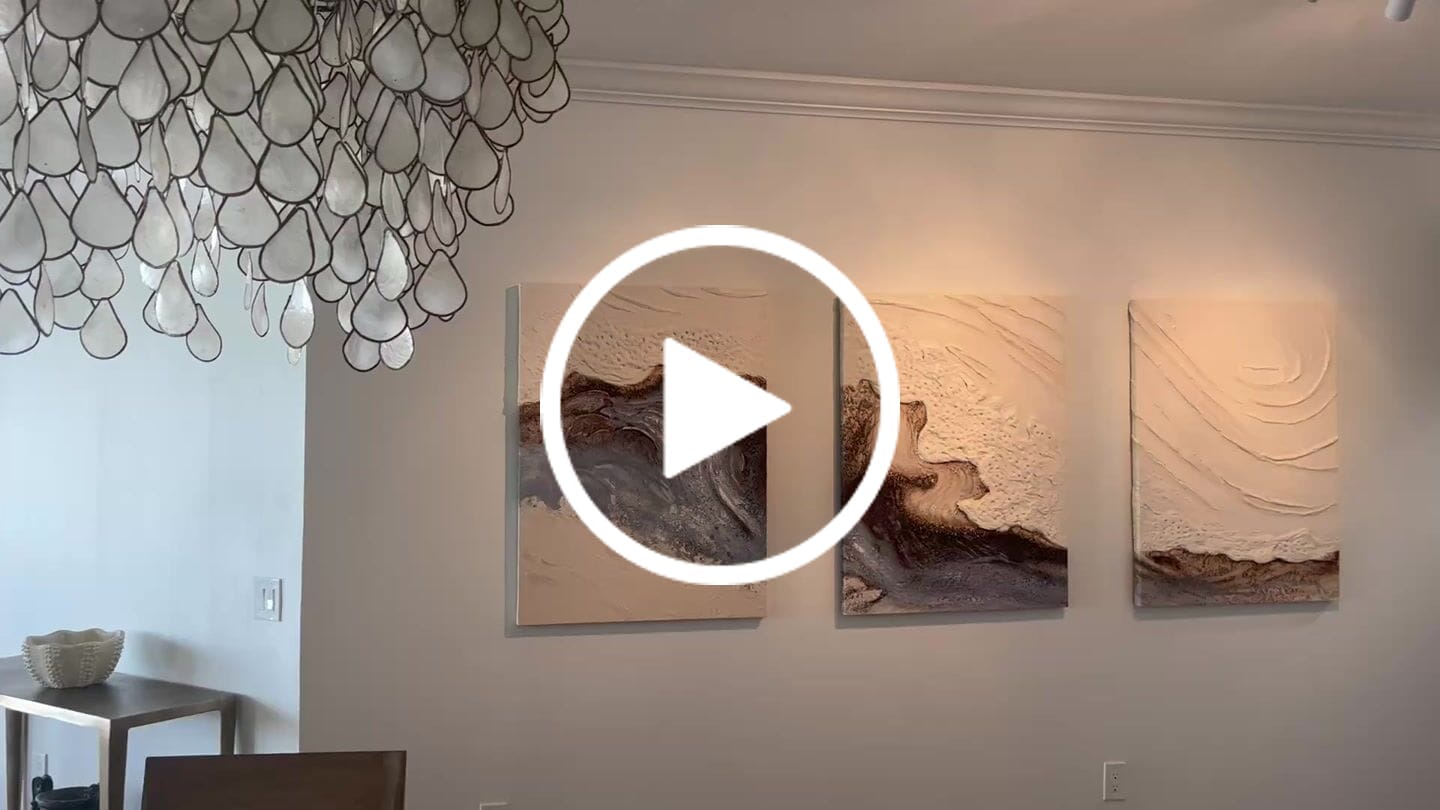 Customer video review of Plaster Art Texture Painting #SG455