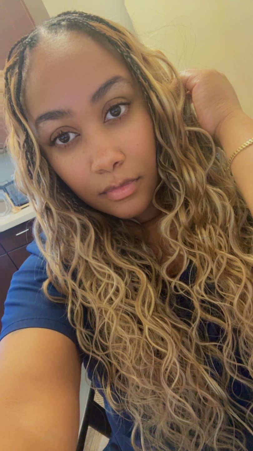 Customer photo review of #27/30/613 Mix Color Blend Body Wave Human Crochet Hair