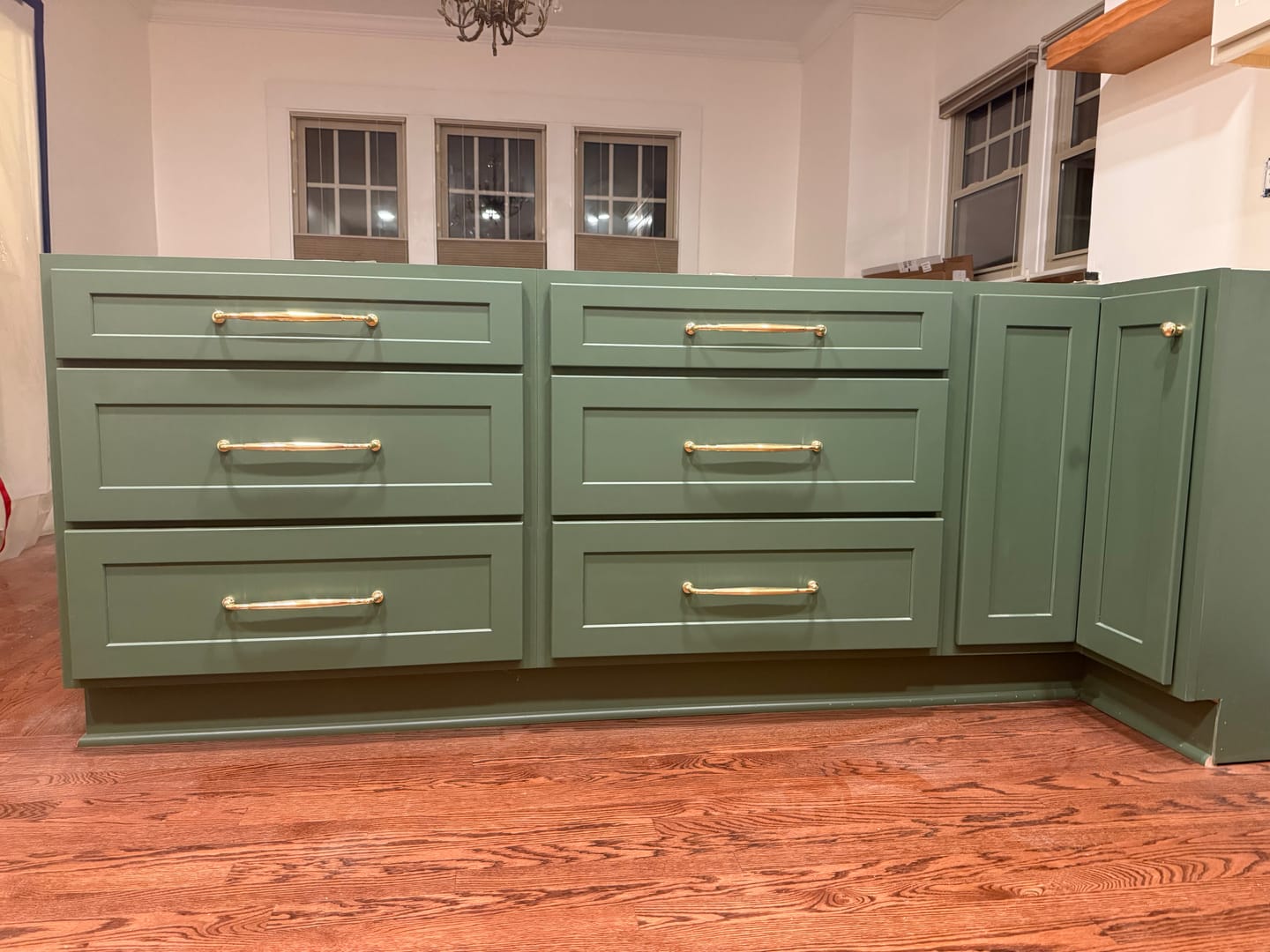 Customer photo review of Classic Cabinet Pulls - Unlacquered Brass Polished