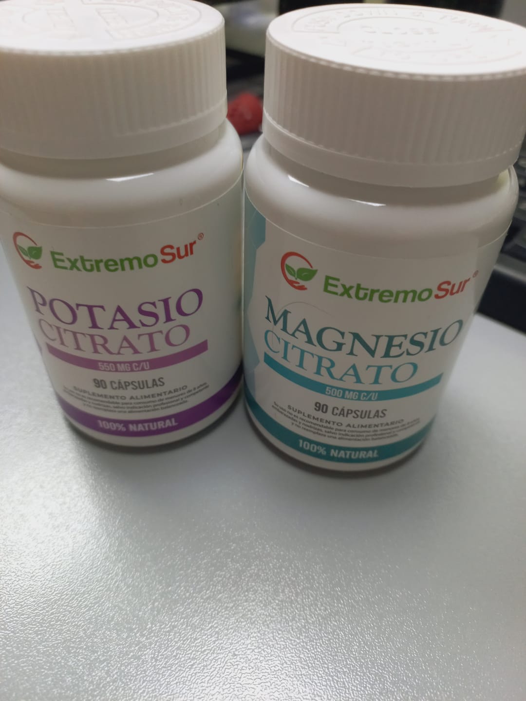 Customer photo review of Pack de 2 Magnesio Citrato + 2 Potasio Citrato