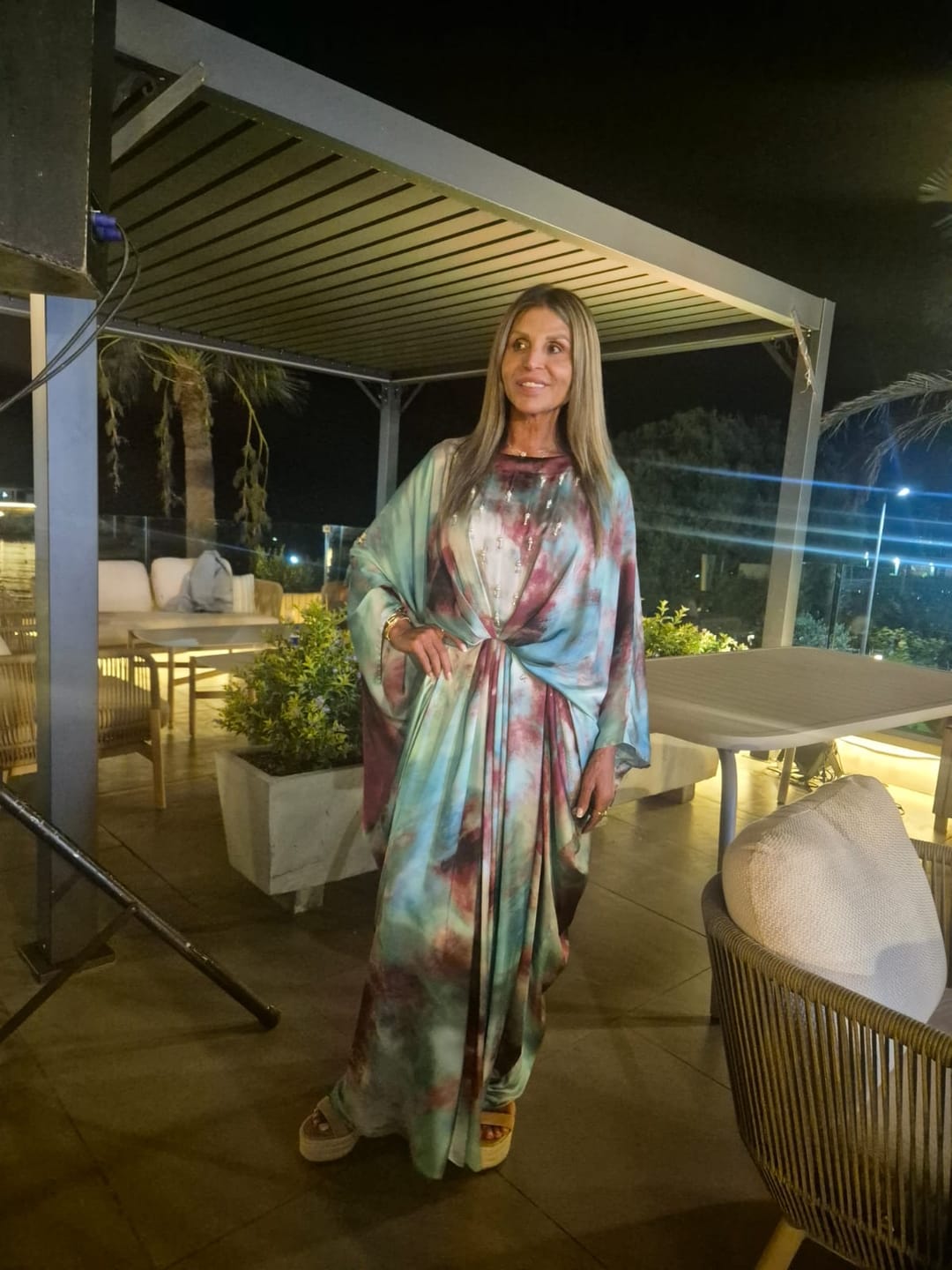 Customer photo review of Safiya Mist Silk Couture Kaftan