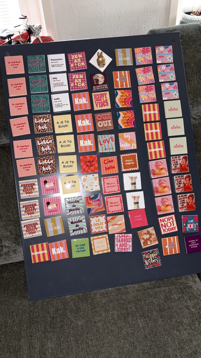 Customer photo review of Set van 9 Keramisch mozaïek tegels klasse A+ voor sublimatie