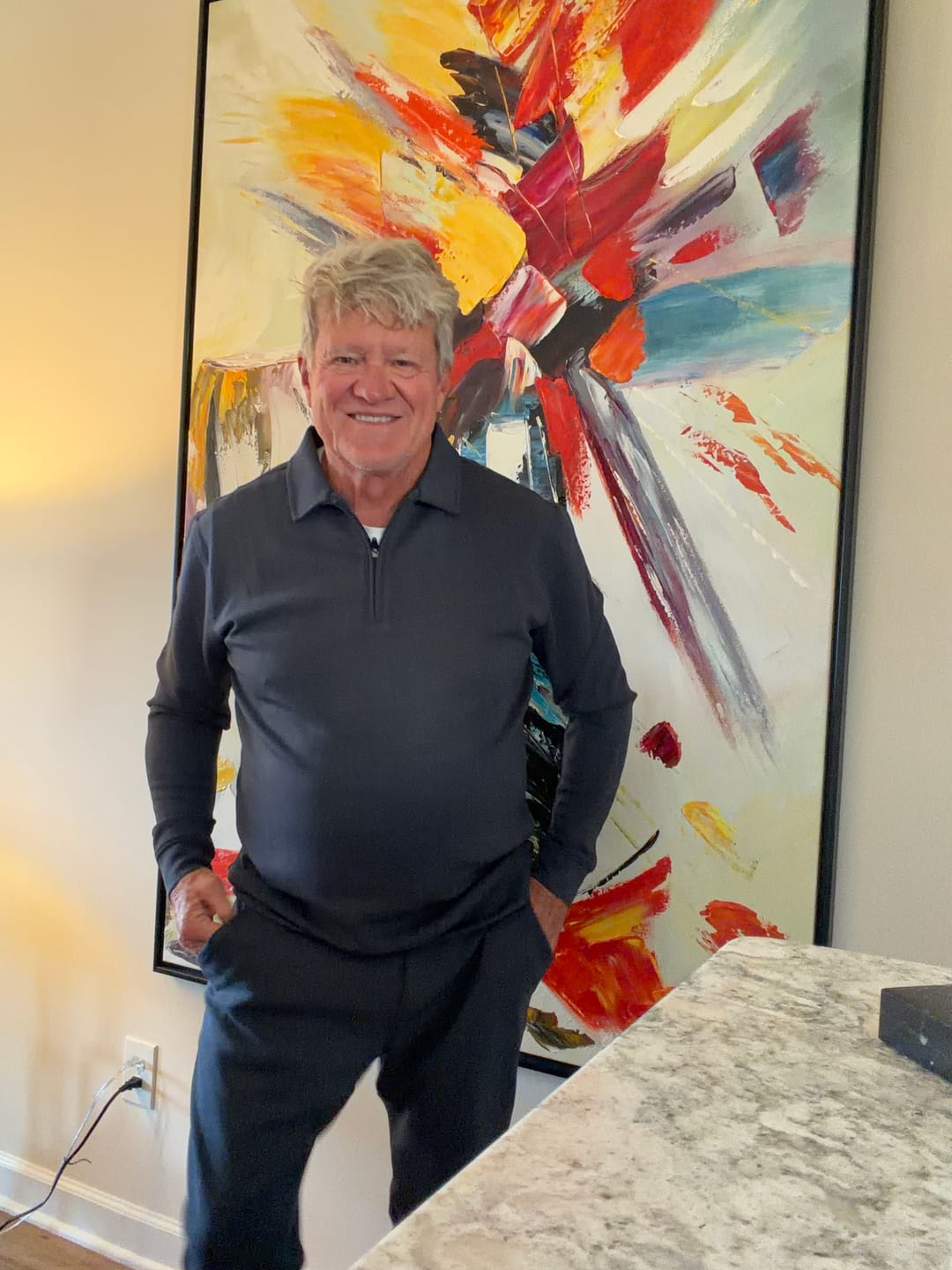 Customer photo review of Aura Zip Polo Long Sleeve
