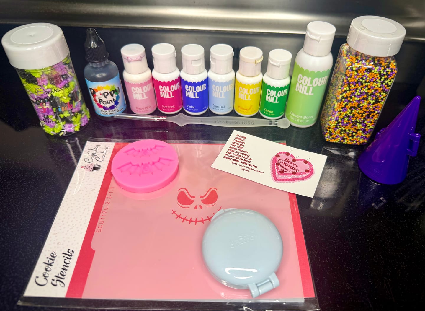 Customer photo review of Jack Skeleton Face Cookie Stencil