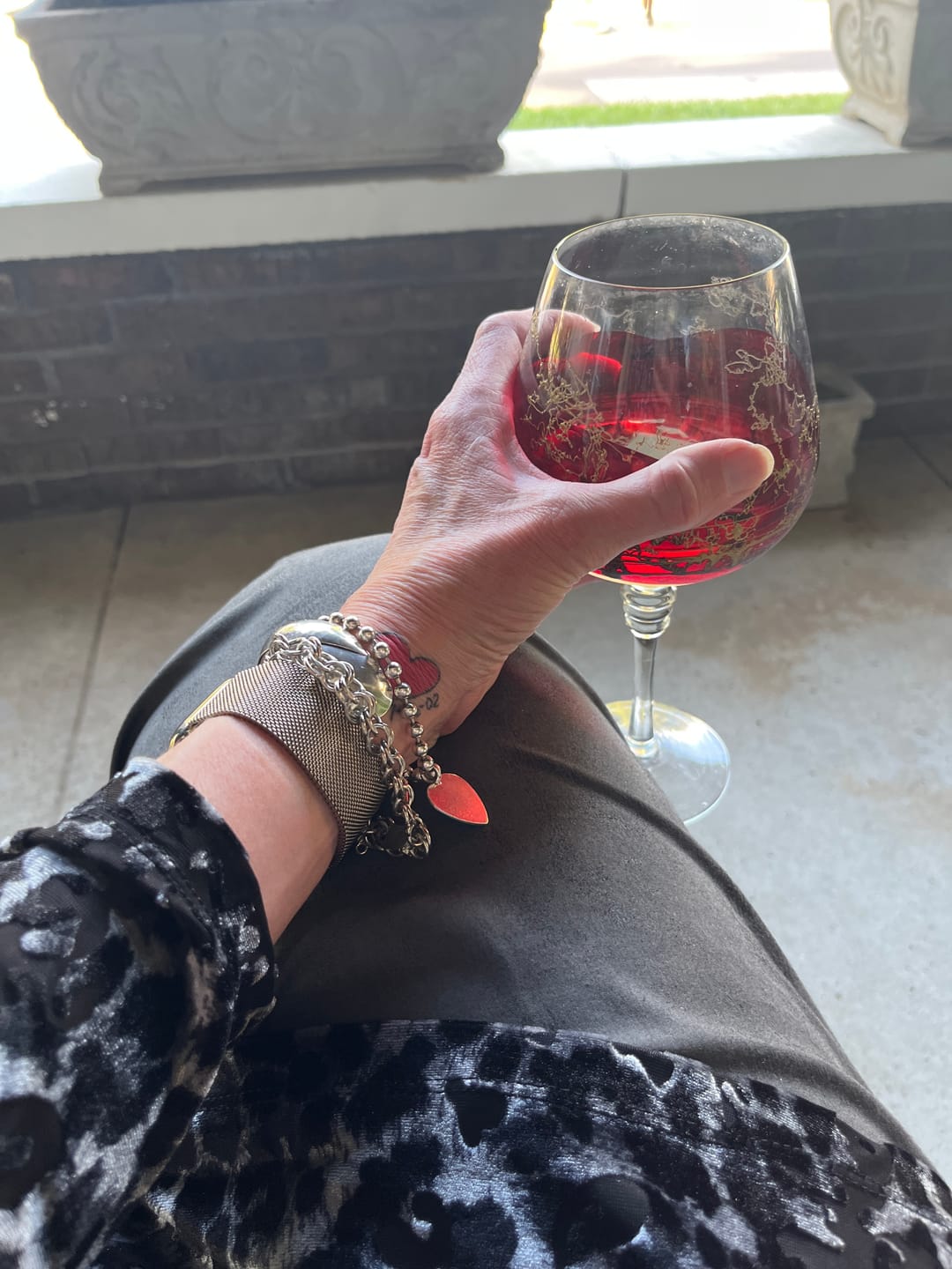 Customer photo review of Stone Wash Wide Leg Stretch Jeans, Smoke