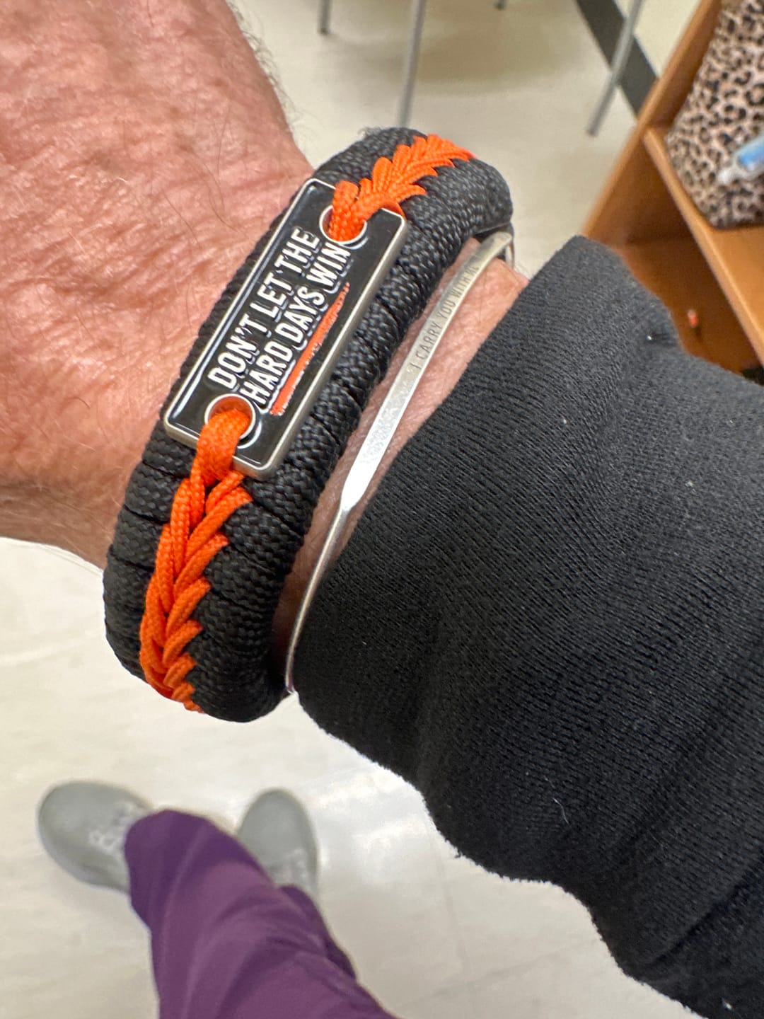 Customer photo review of Hard Days - Paracord Bracelet