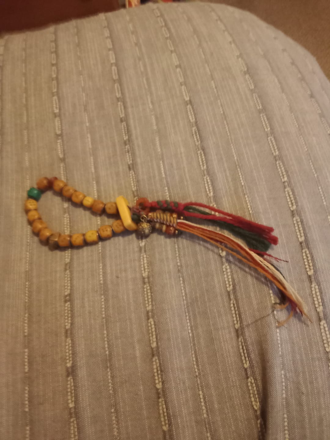 Customer photo review of Sacred "Circle of Fate" Copper-Inlay Dice Mala