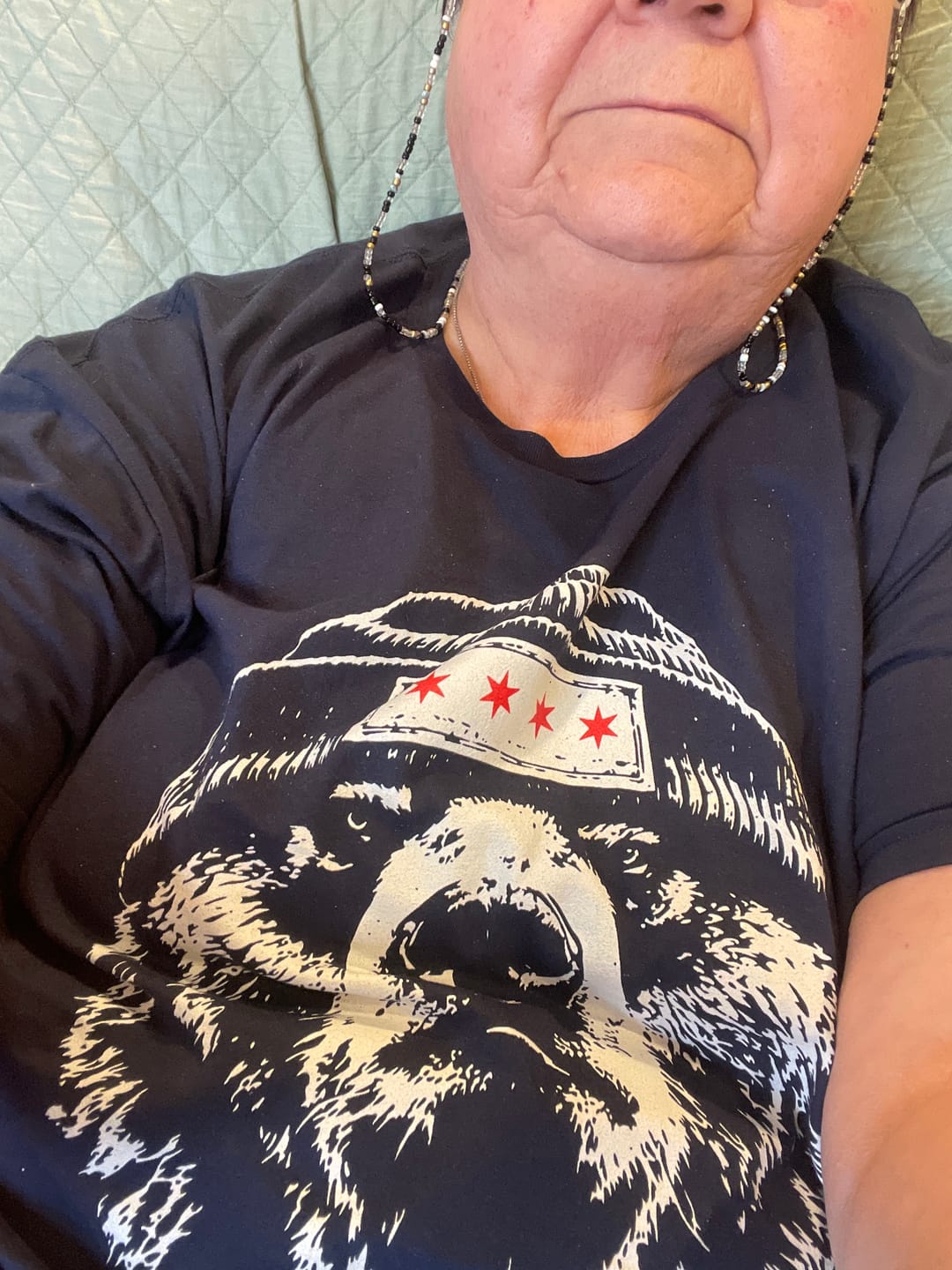 Customer photo review of Chi Town Beanie T-Shirt
