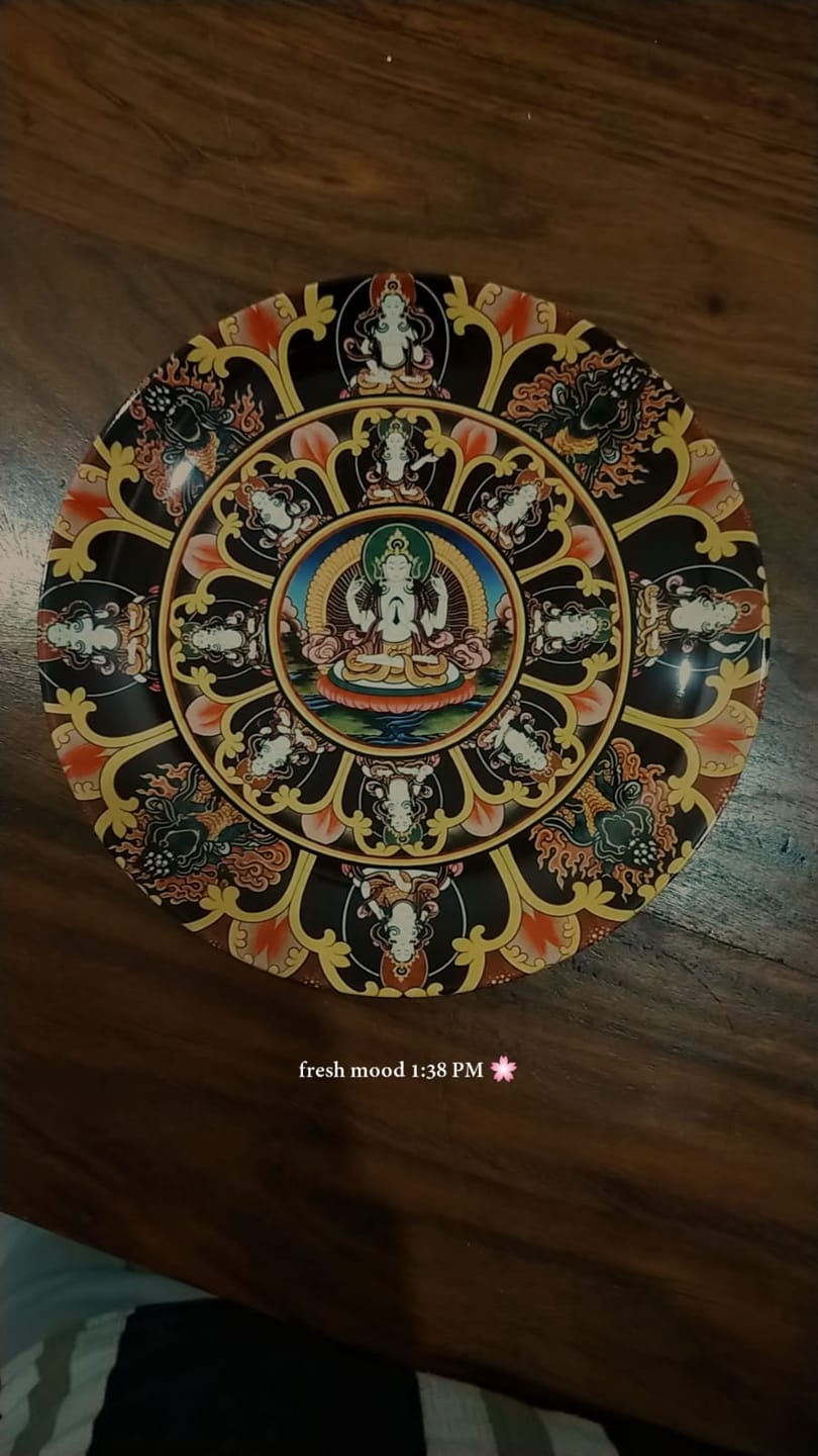 Customer photo review of Tibetan Deity Circle Art Plate