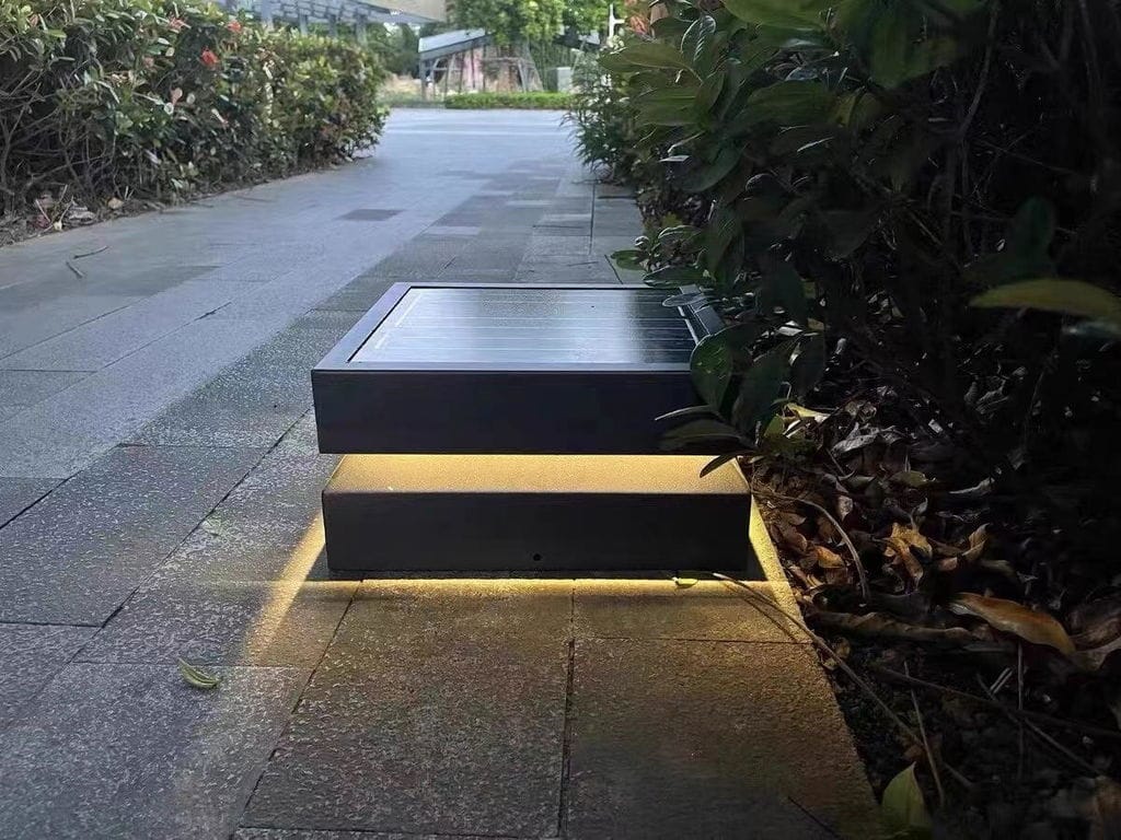 Customer photo review of Outdoor Post Light, Square Metal, Frosted Acrylic Shade, IP65