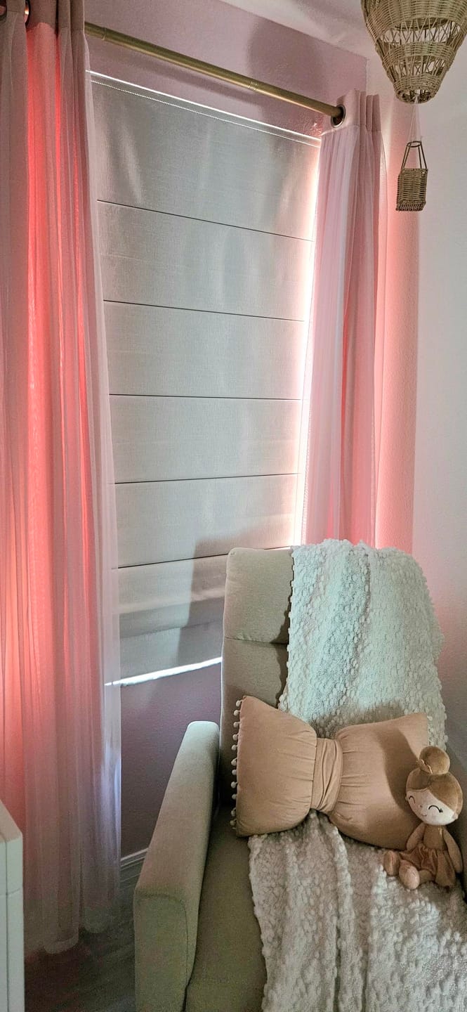 Customer photo review of Milan Modern Blackout Roman Shades