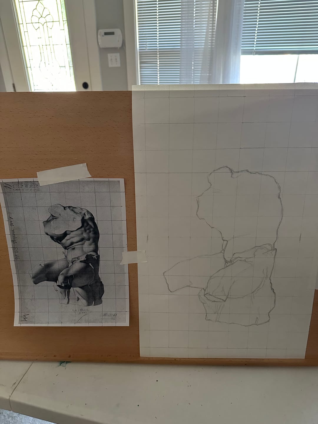 Customer photo review of Bargue Plate 1, 55. The Belvedere Torso, Rear View (Le Torse du Belvédère, Vu de Dos)