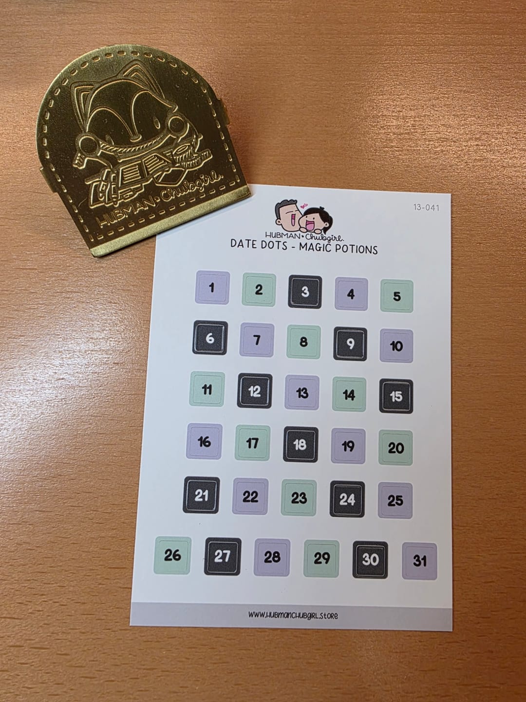 Customer photo review of Date Dots - Magic Potions Planner Stickers