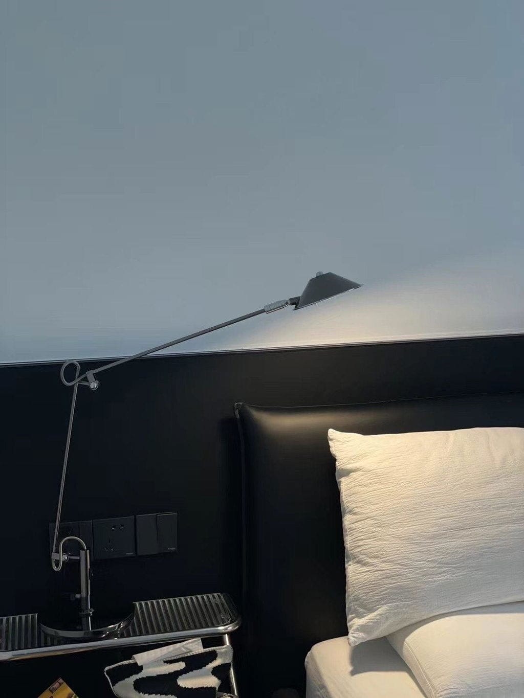 Customer photo review of Black Desk Lamp, Long Arm, Cone Shade, Integrated LED