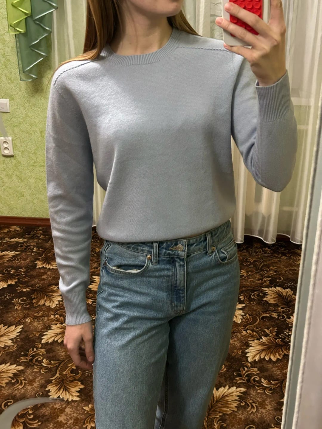 Customer photo review of Pure Wool Crew-Neck Sweater