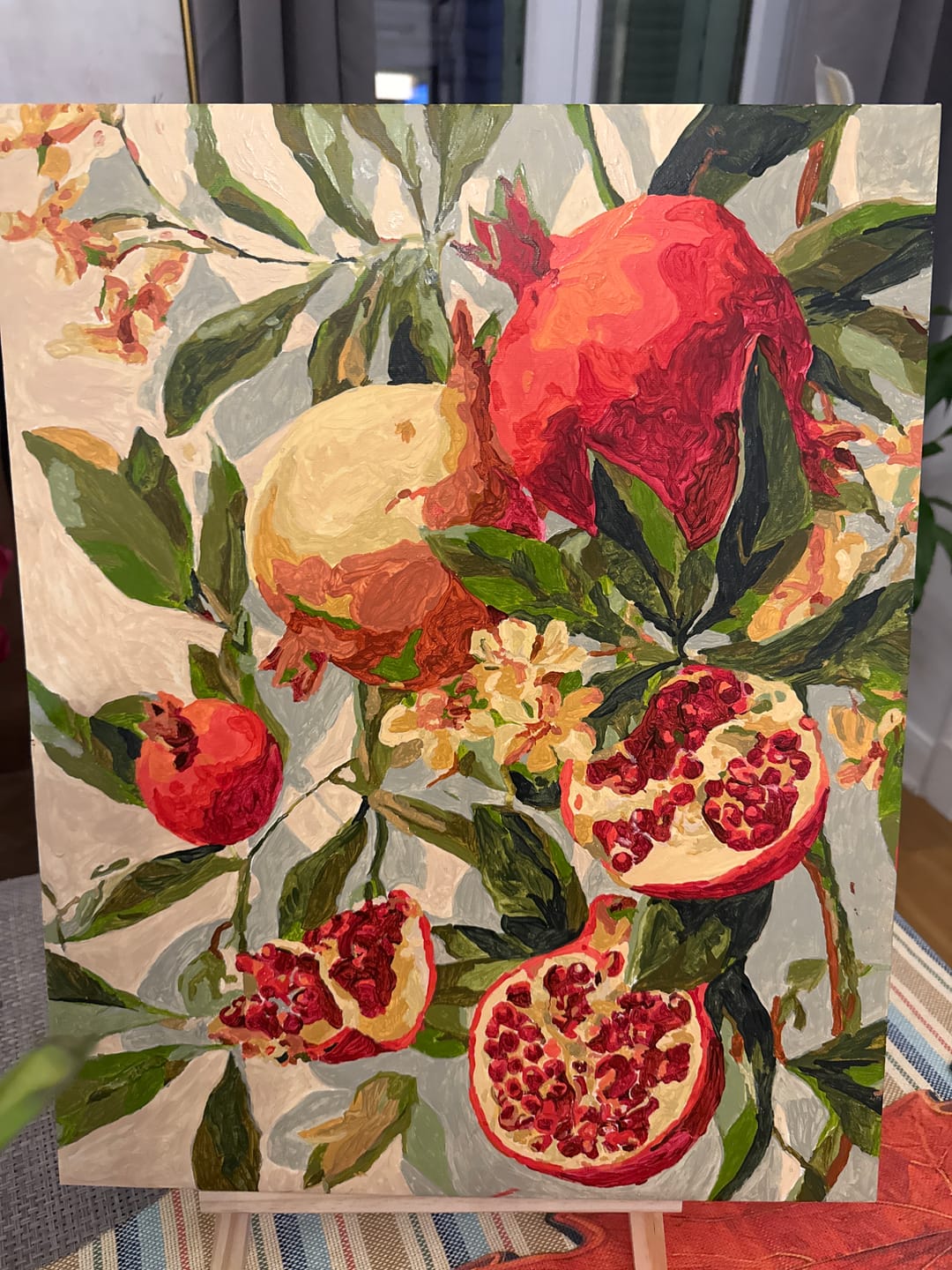 Customer photo review of Blooming pomegranates | Paint by Number
